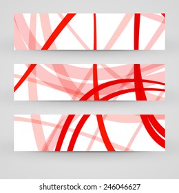 Vector banner set for your design, abstract Illustration.