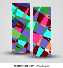 Vector banner set for your design, abstract Illustration.