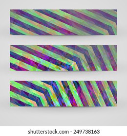 Vector banner set for your design, abstract Illustration.