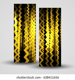 Vector banner set for your design, abstract illustration