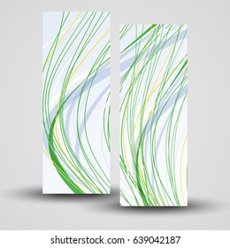 Vector banner set for your design, abstract illustration