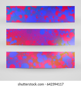 Vector banner set for your design, abstract illustration