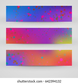 Vector banner set for your design, abstract illustration