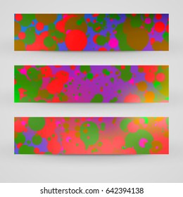 Vector banner set for your design, abstract illustration
