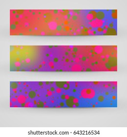 Vector banner set for your design, abstract illustration