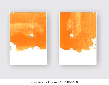 Vector banner shapes collection isolated on white background. Hand drawn abstract paint brush strokes set. Watercolor elements
