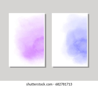 Vector banner shapes collection isolated on white background. Hand drawn abstract paint brush strokes set. Watercolor elements.