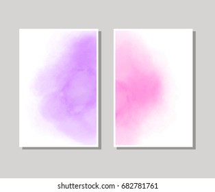 Vector banner shapes collection isolated on white background. Hand drawn abstract paint brush strokes set. Watercolor elements.