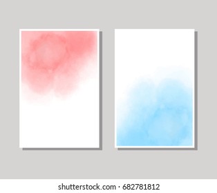 Vector banner shapes collection isolated on white background. Hand drawn abstract paint brush strokes set. Watercolor elements.