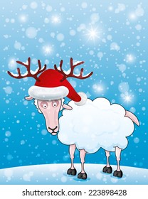 Vector banner. Sheep.