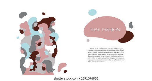 Vector banner for the site. Coronavirus control and healthcare. Image of masked people, protection against the virus. Virus control measures: wear a mask and wash your hands.