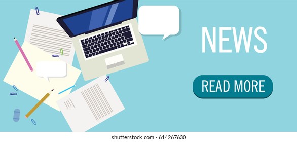 Vector banner for site for read news