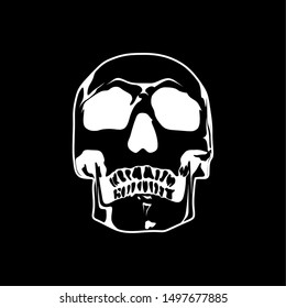 Vector banner skull danger sign
