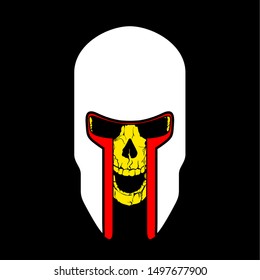 Vector banner skull danger sign
