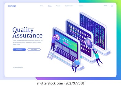 Vector Banner Of Software QA, Quality Assurance