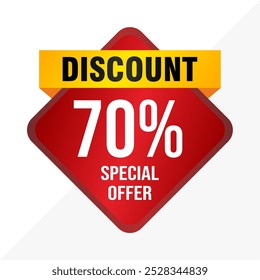 Vector Banner for Special Offer – 70% Off Promotion