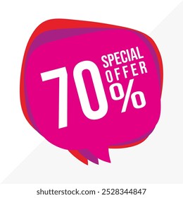 Vector Banner for Special Offer – 70% Off Promotion