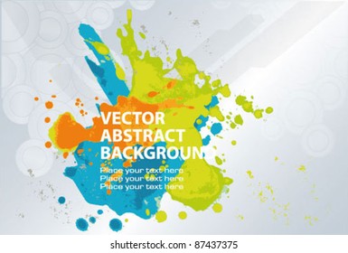 Vector banner with spray paint