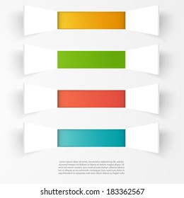 Vector banner and squares. Set web design