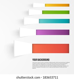 Vector banner and squares. Set web design