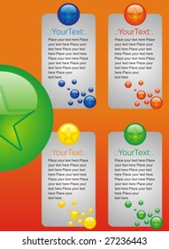 Vector banner with stars and place for text
