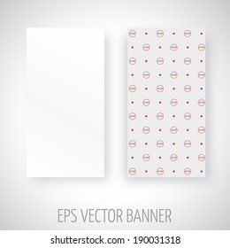 Vector banner with stop symbol decoration