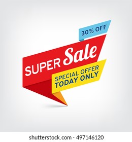 Vector banner for super sale