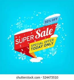Vector banner for super sale