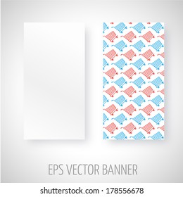 Vector banner with supermarket trolley decoration