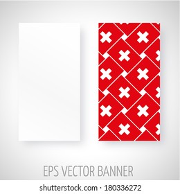 Vector banner with Swiss flag decoration