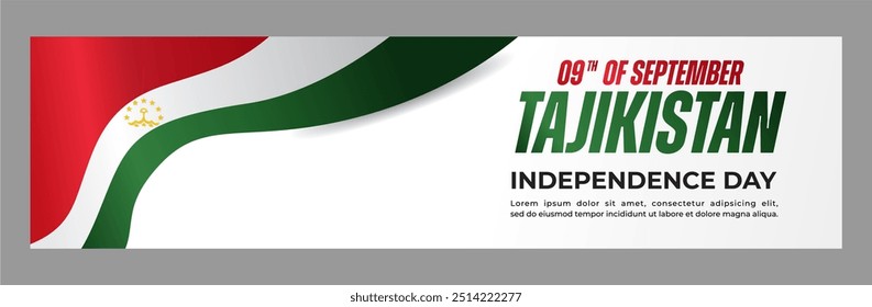 Vector Banner of Tajikistan Independence day, Vector banner