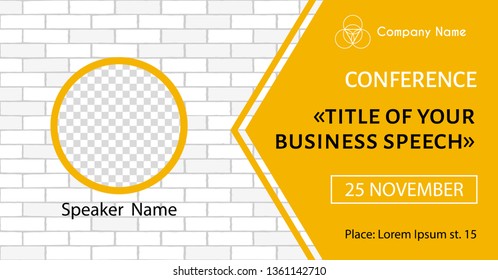 Vector Banner Template For Business Meeting. Conference Flyer