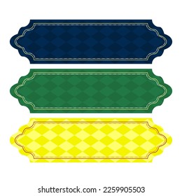 Vector banner template with checkered motive