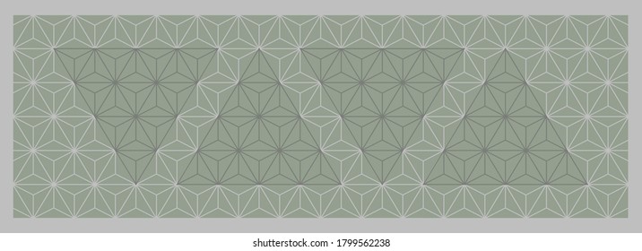 Vector Banner template with decorative background in the line. Triangle place for your sign or text. Good for shop window sticker. 
