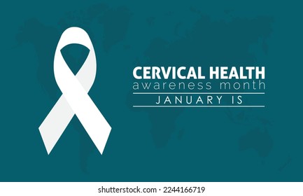 Design-Konzept für Vektorbanner-Vorlagen für zervikale Gesundheitsbewusstsein Monat beobachtet an jedem Januar