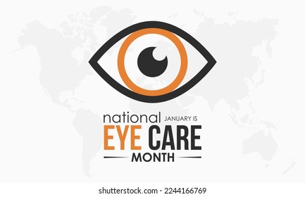 Vector banner template design concept of National Eye Care Month observed on every January