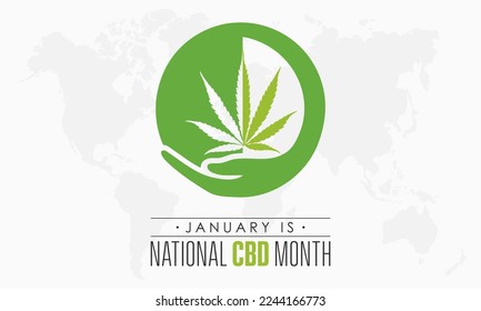 Concepto de diseño de plantillas de estandarte de vectores del Mes Nacional del CBD observado cada enero