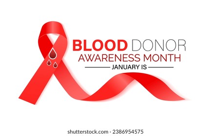 Vector banner template design concept of National Blood Donor Month. Poster, card, background design. Give blood , save life Vector illustration.