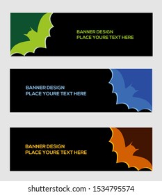 Vector banner. template design creative with abstract background card, decorative, perfect for Happy Halloween