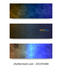 Vector banner template. Design templates collection with grunge