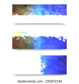 Vector banner template. Design templates collection with grunge