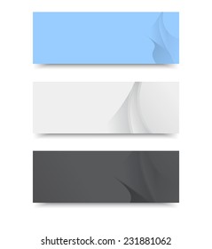 Vector banner template. Design templates collection with wave