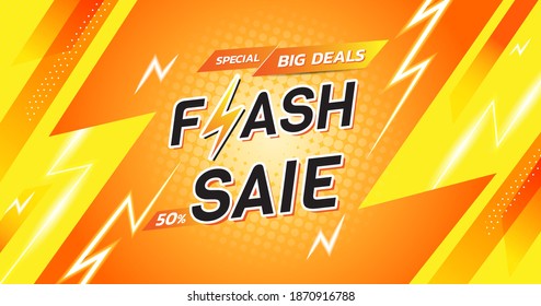 Vektorbanner-Vorlage Flash-Shopping