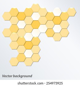 Vector banner template. Infographic element. Modern background. Honeycomb structure. Vector illustration.