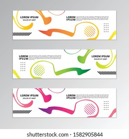 Vector Banner Template, Marble liquid background, colorfull images, header