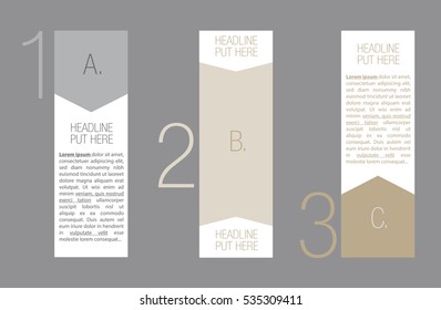 Vector banner template on background for design, business, education, advertisement.