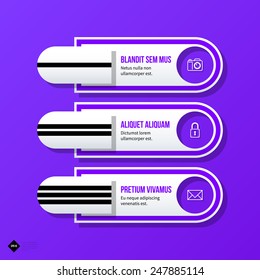 Vector banner template. Useful for web design, presentations and media. EPS10