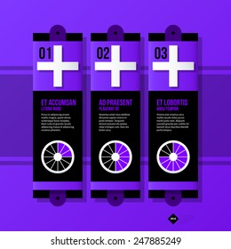 Vector banner template. Useful for web design, presentations and media. EPS10