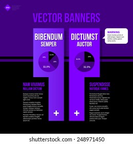 Vector banner template. Useful for web design, presentations and media. EPS10