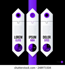 Vector banner template. Useful for web design, presentations and media. EPS10